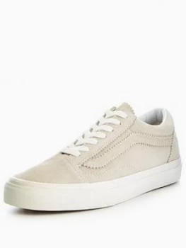 Image of Vans UA Old Skool Pinked Suede Neutral Silver Size 8 Women