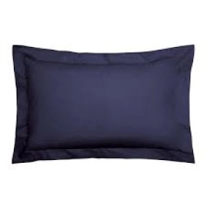 Image of Bedeck of Belfast Dark Blue Pima Cotton 200 Thread Count Kateri' Square Oxford Pillow Case