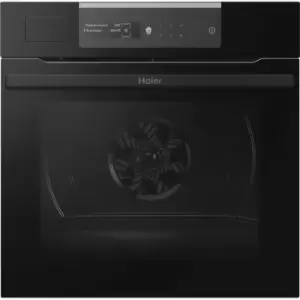 Image of Haier I-Message Steam Series 2 HWO60SM2S9BH WiFi Connected Built In Electric Single Oven - Black - A+ Rated