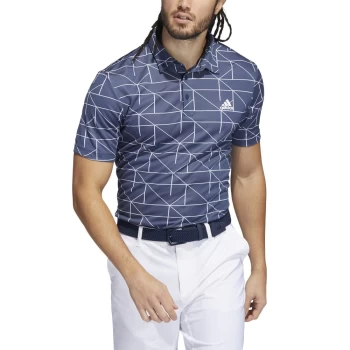 Image of adidas 2022 Jacquard Polo Shirt crew navy - M