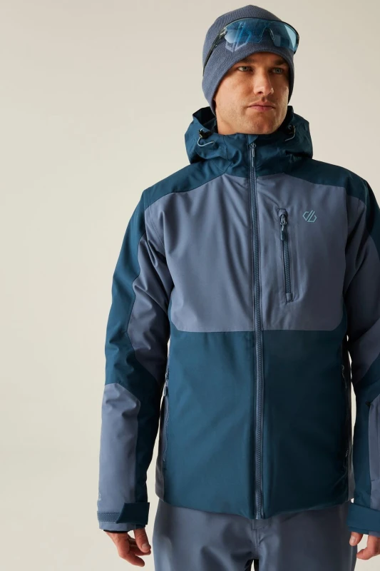 Image of Dare 2b Dare 2b Men Eagle Waterproof Breathable Insulated Skiing Jacket in Pale Blue Size: 2X-large Pale Blue XXL Male 5063516185772