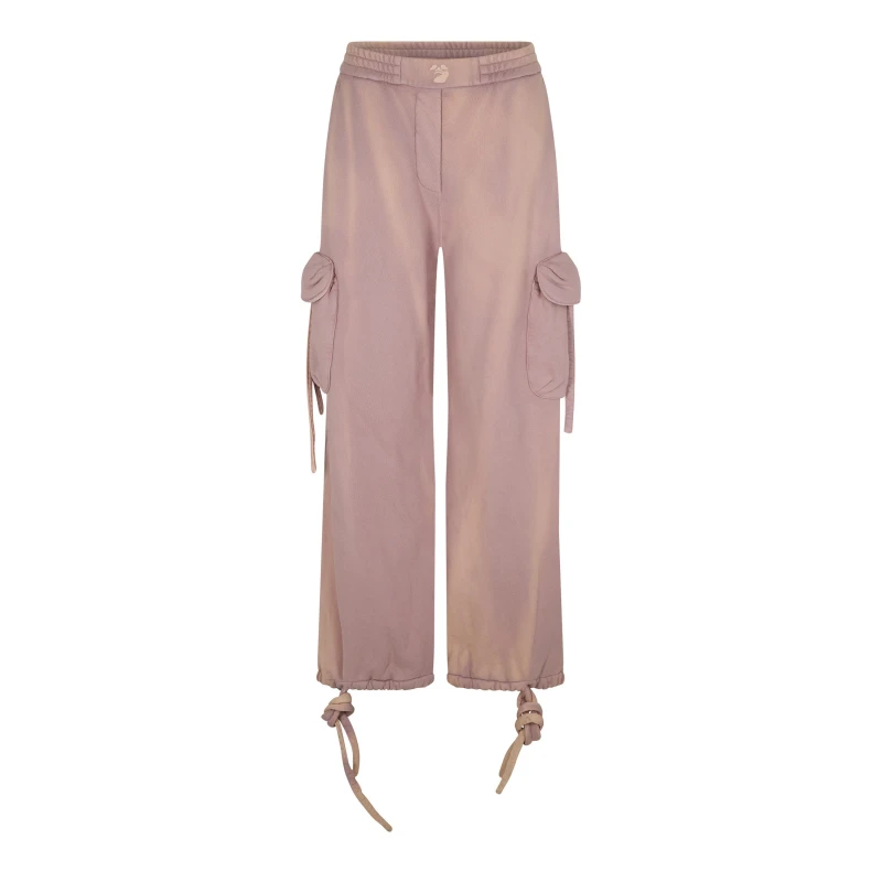 Image of Off White Womens Laundry Cargo High Waisted Elasticated Cuffs Joggers Nude female XS