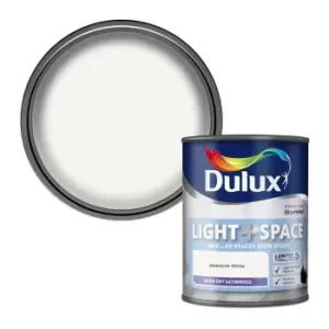 Image of Dulux Light & Space Absolute White Quick Dry Satinwood Paint 750ml