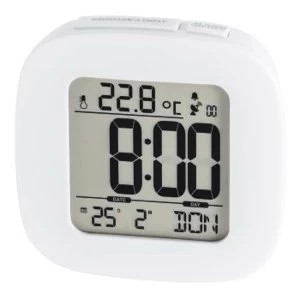 Image of Hama RC 45 Alarm Clock ? Digital Alarm Clock, White, LCD, Blue, AAA, 78 mm