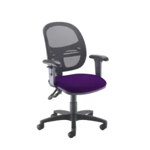 Image of Dams MTO Jota Mesh Medium Back Operators Chair with Adjustable Arms - Blizzard G