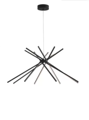 Image of SHANGHAI LED Pendant Ceiling Light Black 2370lm 3000K 113x51.5cm