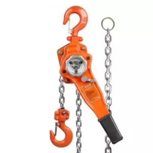 Image of VEVOR Manual Lever Chain Hoist, 3/4 Ton 1650 lbs Capacity 5 FT Come Along, G80 Galvanized Carbon Steel with Weston Double-Pawl Brake, Auto Chain Leadi
