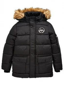 Image of Hype Boys Explorer Parka - Black, Size Age: 14 Years