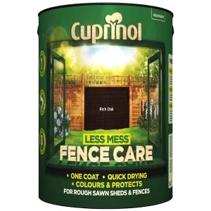 Image of Cuprinol 5L Less Mess Fence Care - Rich Oak