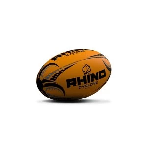 Image of Rhino Cyclone Rugby Ball Fluo Orange - Size 3