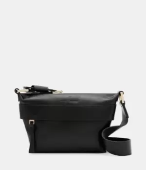 Image of AllSaints Womens Colette Leather Crossbody Bag, Black