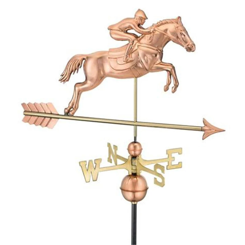 Image of Good Directions Farmhouse Copper Jumping Horse Weathervane - H94 x W85 x L44cm Copper Unisex