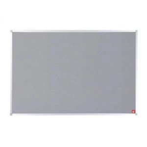 Image of 5 Star Office 1200 Felt Noticeboard with Fixings and Aluminium Trim Grey