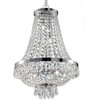 Image of Ideal Lux Lighting - Ideal Lux Decorative Grand Chandelier Chrome, G9