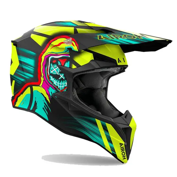 Image of Airoh Wraaap Cyber Yellow Matt Offroad Helmet M