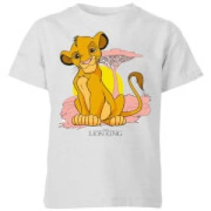 Image of Disney Lion King Simba Pastel Kids T-Shirt - Grey - 3-4 Years