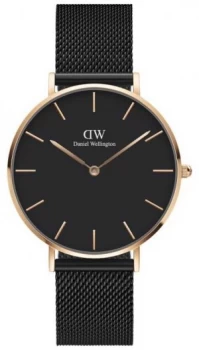 Image of Daniel Wellington Grande Petite Ashfield 36 Black Mesh Watch