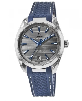 Image of Omega Seamaster Aqua Terra 150m Master Co-Axial Grey Dial Rubber Strap Mens Watch 220.12.41.21.06.001 220.12.41.21.06.001