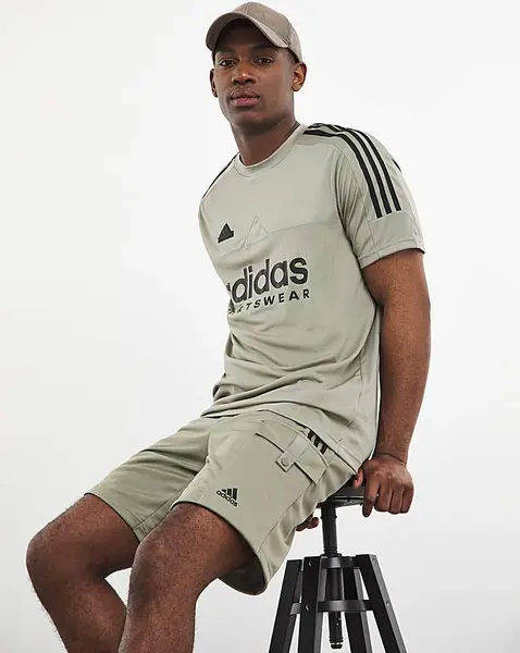 Image of Adidas adidas Tiro T-Shirt Khaki Male XL44/48 DA97804