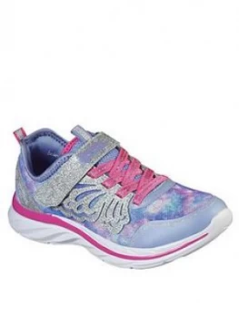 Image of Skechers Girls Quick Kicks Trainers - Purple/Blue