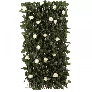Image of Smart Solar White Bloom Leaf 180 X 90Cm Trellis