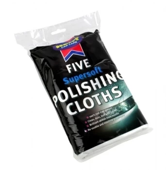 Image of Cotton Polishing Cloths White - Pack Of 5 PC500 KENT