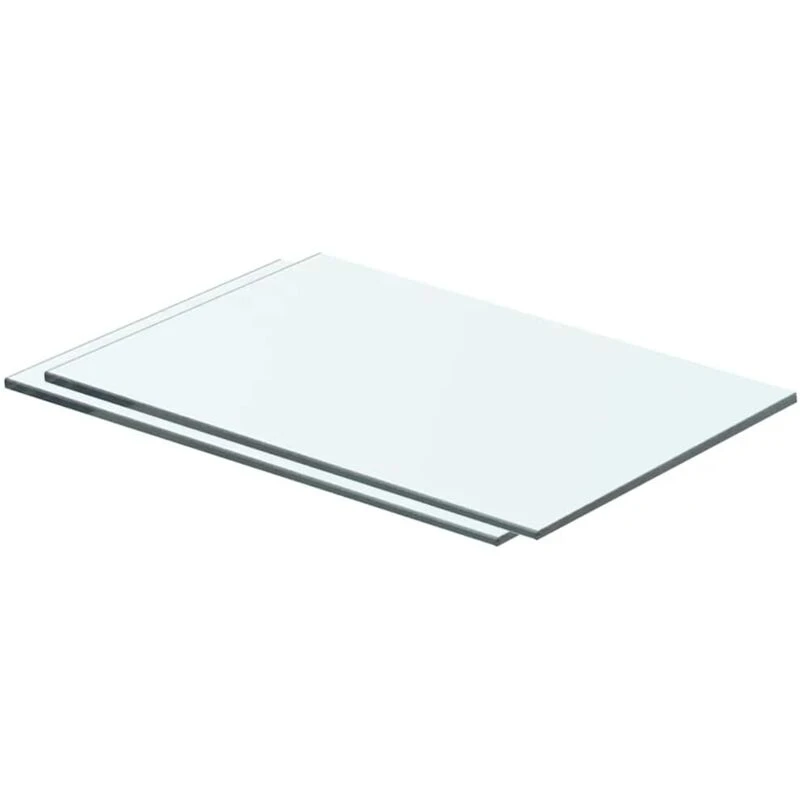 Image of VIDAXL Shelves 2 pcs Panel Glass Clear 40x20cm vidaXL 3051554