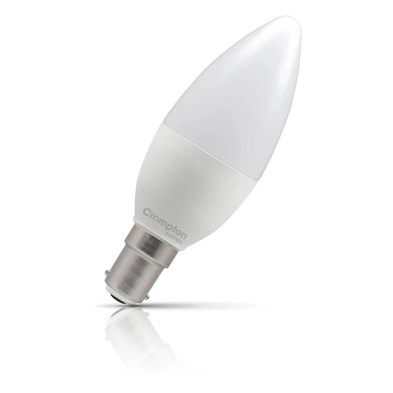 Image of Crompton Lamps LED Candle 2.2W B15 Cool White Opal (25W Eqv)