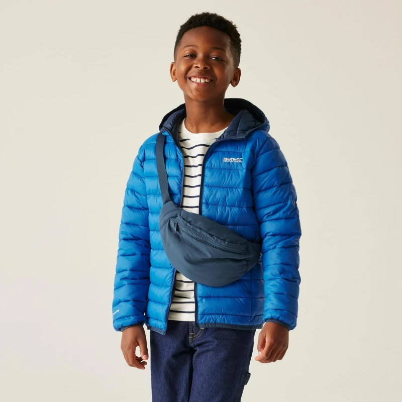 Image of Regatta Unisex Kids Marizion Water Resistant Long Sleeve Quilted Jacket Navy Blue unisex 5-6yrs