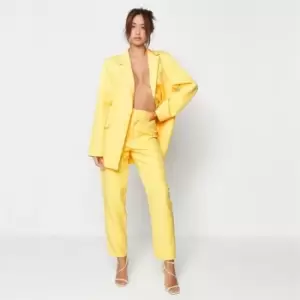 Image of Missguided Tailored Cigarette Trousers - Yellow