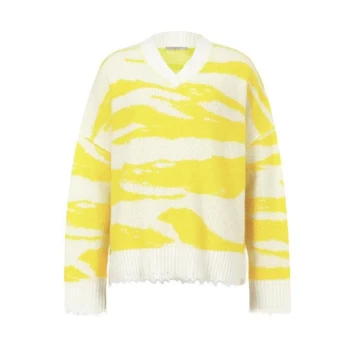 Image of AllSaints Tiga V-neck Jumper - White