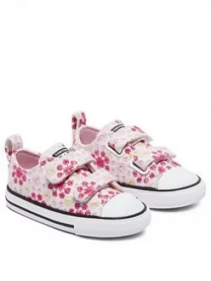 Image of Converse Chuck Taylor All Star Daisy Ox 2v Infants Trainer- White/Pink, Size 9
