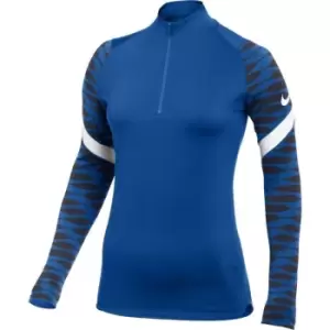 Image of Nike Dri-FIT Strike 1/4-Zip Soccer Drill Top Ladies - Blue