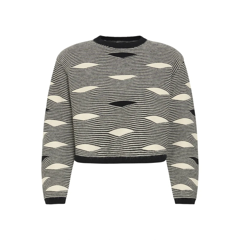 Image of Ichi Woman sweater Ichi Bawaves Noir Female M