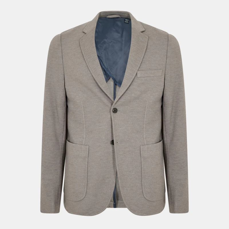 Image of Jack Wills Mens Jersey Long Sleeve Blazer Grey male XS