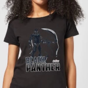 Image of Avengers Black Panther Womens T-Shirt - Black