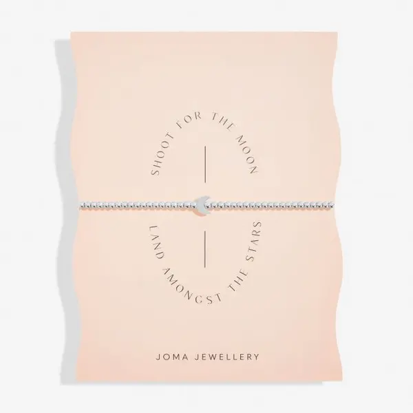 Image of Shoot For the Moon Among the Stars Silver Plated 17.5cm Bracelet 6786