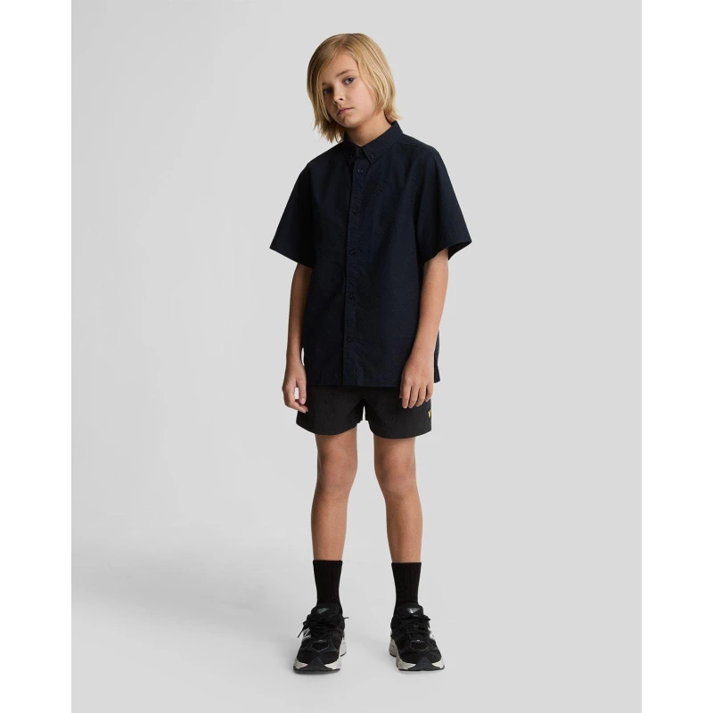 Image of Lyle and Scott Kids Logo Swim Shorts Z865 Jet Black male 14-15Y