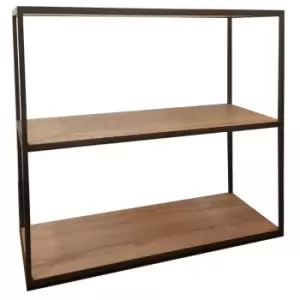 Image of Kettle Interiors Wooden Small Bookcase With Metal Frame