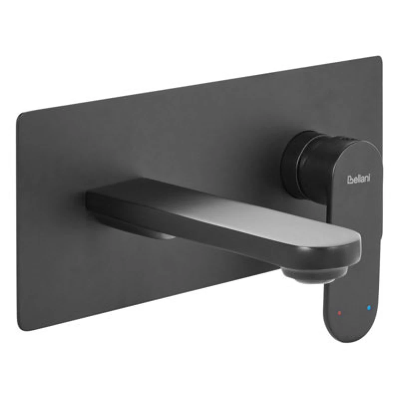 Image of Beliani Wall Mounted Basin Mixer Tap Chungara Brass Black