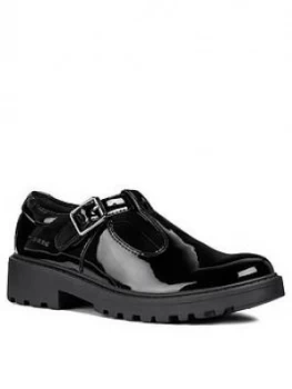 Image of Geox Girls Casey Patent School Shoe