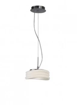 Image of Ceiling Pendant 2 Light GU10 Small, Polished Chrome, Frosted White Glass