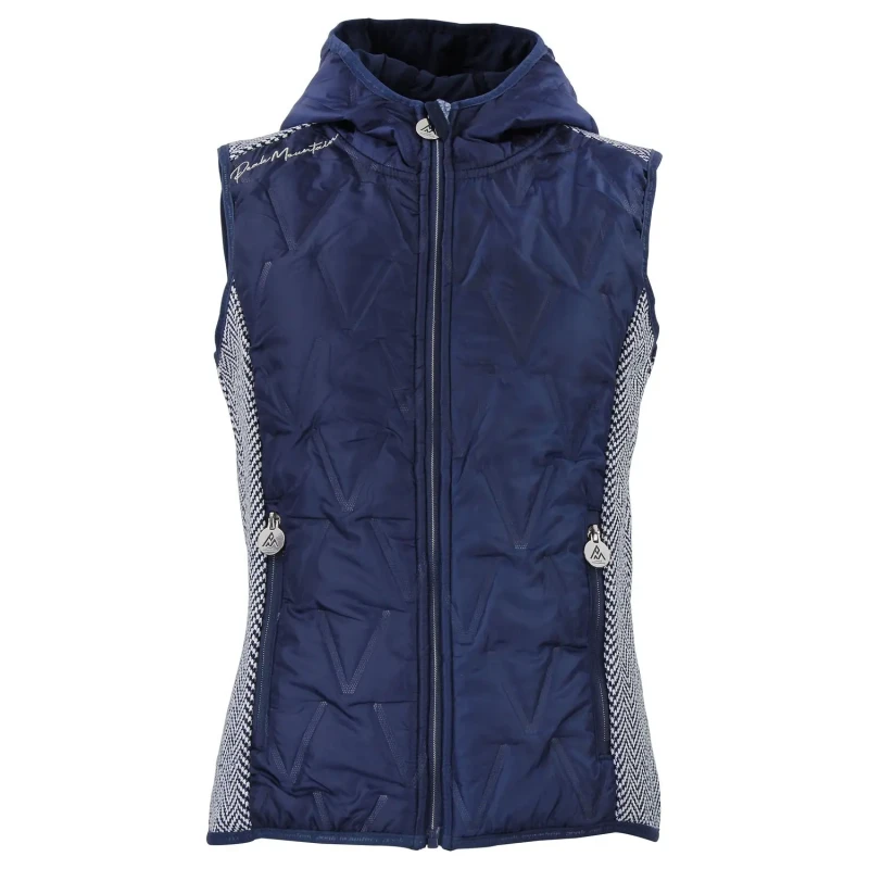 Image of Womens sleeveless hooded down jacket Peak Mountain Bleu Female M