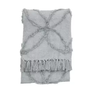 Image of Simply Green Miami Tufted Throw Grey