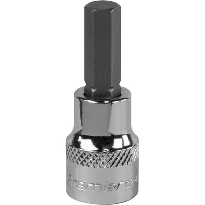 Image of Loops 8mm Forged Hex Socket Bit - 3/8" Square Drive - Chrome Vanadium Wrench Socket Multi