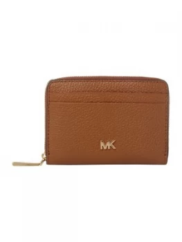 Image of Michael Kors Money pieces zip around card case Tan