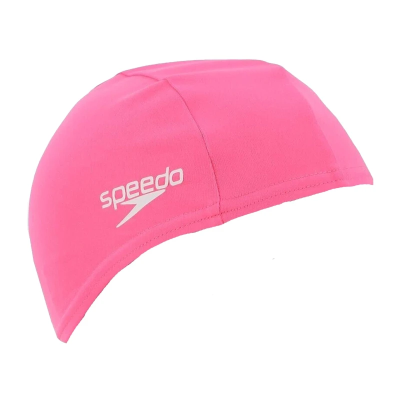 Image of Speedo Junior Polyester Swimming Cap | Kids Swim, Pink, One Size, Pink RS-8-710111587