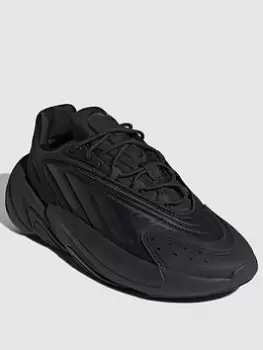 Image of adidas Originals Junior Ozelia Trainers - Triple Black, Triple Black, Size 5.5