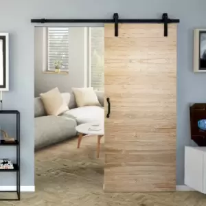 Image of Rothley Rea Design Line Sliding Door System 2000mm 1-Door in Black Aluminium