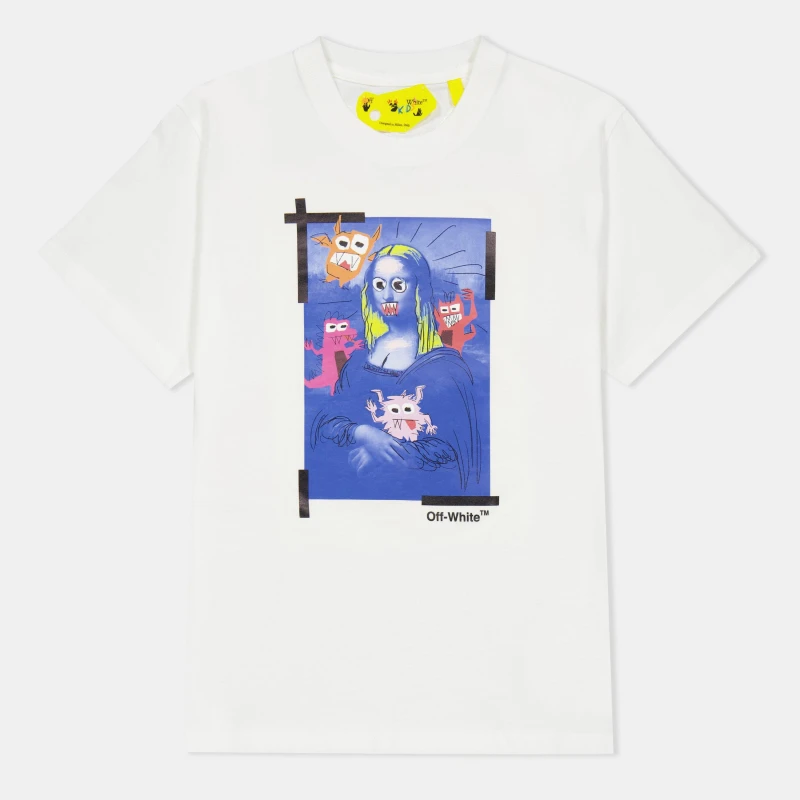 Image of Off White Kids T-Shirt White/Blue male 8Y